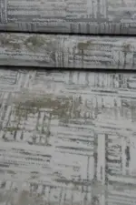 Lübet Modern Krem Vizon Çizgili Akrilik Makine Halısı - Görsel 5