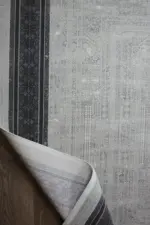 Cestas  Çerçeveli Gri Polyester Makine Halısı - Görsel 4