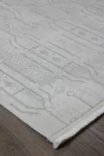 Cuneo Modern Krem Polyester Makine Halısı - Görsel 2