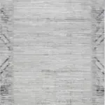 Sonnac Çerçeveli Gri Polyester Makine Halısı