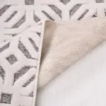 Ragusa Modern Bej Kabartmalı Polyester Kaydırmaz Taban Makine Halısı - Görsel 3