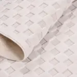 Modica Modern Beyaz Kabartmalı Polyester Kaydırmaz Taban Makine Halısı - Görsel 4