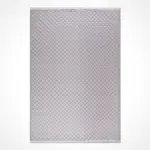 Gulfi Modern Gri Kabartmalı Polyester Kaydırmaz Taban Makine Halısı - Görsel 2