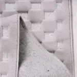 Gulfi Modern Gri Kabartmalı Polyester Kaydırmaz Taban Makine Halısı - Görsel 3