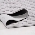 Gulfi Modern Gri Kabartmalı Polyester Kaydırmaz Taban Makine Halısı - Görsel 4