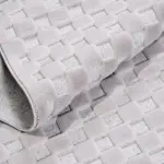 Gulfi Modern Gri Kabartmalı Polyester Kaydırmaz Taban Makine Halısı - Görsel 5