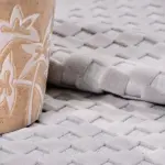 Gulfi Modern Gri Kabartmalı Polyester Kaydırmaz Taban Makine Halısı - Görsel 6