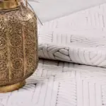 Sortino Geometrik Beyaz Kabartmalı Polyester Makine Halısı - Görsel 6