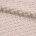 Riesi Modern Bej Kabartmalı Polyester Kaydırmaz Taban Makine Halısı - Görsel 5