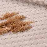 Riesi Modern Bej Kabartmalı Polyester Kaydırmaz Taban Makine Halısı - Görsel 6