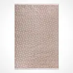Enna Modern Bej Kabartmalı Polyester Kaydırmaz Taban Makine Halısı - Görsel 2