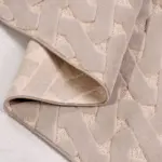 Enna Modern Bej Kabartmalı Polyester Kaydırmaz Taban Makine Halısı - Görsel 4
