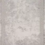 Woore Çerçeveli Gri Akrilik Makine Halısı