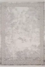 Woore Çerçeveli Gri Akrilik Makine Halısı