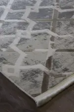 Martos Modern Bej Akrilik Makine Halısı - Görsel 2