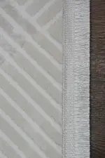 Powick Modern Krem Akrilik Makine Halısı - Görsel 3