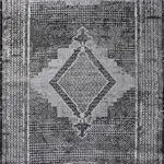 Rovigo Klasik Göbekli Gri Viskon ve Akrilik Makine Halısı