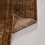 Bologna Klasik Göbekli Kahverengi Viskon ve Akrilik Makine Halısı - Görsel 3