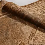 Bologna Klasik Göbekli Kahverengi Viskon ve Akrilik Makine Halısı - Görsel 4