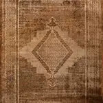 Bologna Klasik Göbekli Kahverengi Viskon ve Akrilik Makine Halısı