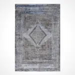 Tivoli Klasik Göbekli Gri Viskon ve Akrilik Makine Halısı - Görsel 2