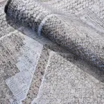 Tivoli Klasik Göbekli Gri Viskon ve Akrilik Makine Halısı - Görsel 5