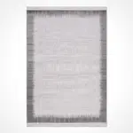 Balata Geometrik Gri Akrilik Makine Halısı - Görsel 2