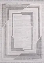 Ispıca Çerçeveli Gri Akrilik Makine Halısı