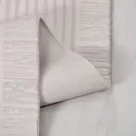 Rosolini Çerçeveli Gri Akrilik Makine Halısı - Görsel 3