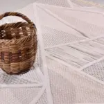 Borbona Geometrik Krem Polyester Kaydırmaz Taban Makine Halısı - Görsel 6