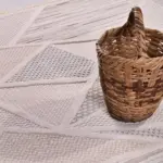 Borbona Geometrik Krem Polyester Kaydırmaz Taban Makine Halısı - Görsel 7