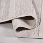 Amatrice Modern Bej Polyester Kaydırmaz Taban Makine Halısı - Görsel 4