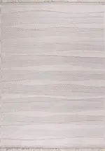 Amatrice Modern Bej Polyester Kaydırmaz Taban Makine Halısı