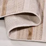 Toririta Modern Krem Polyester Kaydırmaz Taban Makine Halısı - Görsel 4