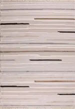 Toririta Modern Krem Polyester Kaydırmaz Taban Makine Halısı