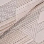 Scai Geometrik Bej Polyester Kaydırmaz Taban Makine Halısı - Görsel 5