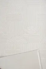 Bion Modern Krem Bohem Modeli Akrilik Makine Halısı - Görsel 6