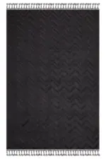 Avola Modern Antrasit Loop ve Polyester Kaydırmaz Taban Makine Halısı - Görsel 2