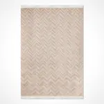 Pedalino Modern Krem Loop ve Polyester Kaydırmaz Taban Makine Halısı - Görsel 2