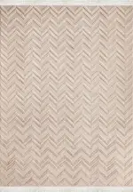 Pedalino Modern Krem Loop ve Polyester Kaydırmaz Taban Makine Halısı