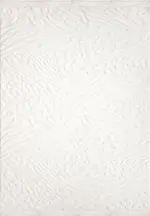 Mineo Modern Beyaz Loopve Polyester Kaydırmaz Taban Makine Halısı