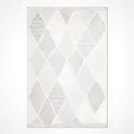 Bitritto Geometrik Krem Loop ve Polyester Kaydırmaz Taban Makine Halısı - Görsel 2