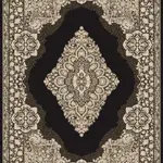 Paliano Klasik Göbekli Krem Viskon Pamuk Tabanlı Makine Halısı