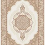 Terzone Klasik Göbekli Krem Viskon Pamuk Tabanlı Makine Halısı Terzone Klasik Göbekli Krem Viskon Pamuk Tabanlı Makine Halısı