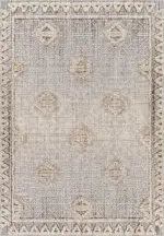 Brera Çerçeveli Bej Polyester ve Pamuklu Yıkanabilir Kaydırmaz Taban Dijital Baskı Halı