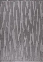 Borgorose Modern Gri Polyester Kaydırmaz Taban Makine Halısı