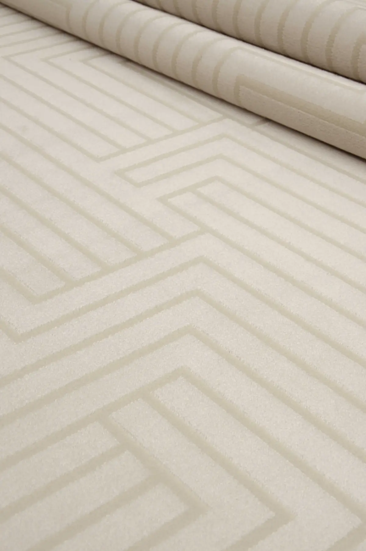 Otranto Modern Krem Akrilik Makine Halısı - Görsel 7