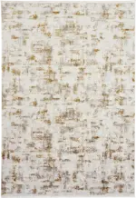 Gare Modern Krem Polyester Makine Halısı