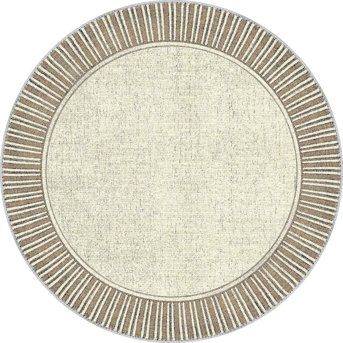 Arenal Çerçeveli Bej Polyester ve Pamuklu Yıkanabilir Kaydırmaz Taban Dijital Baskı Halı - Görsel 7