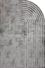 Corato Sağ Tasarım Antrasit Akrilik Makine Halısı